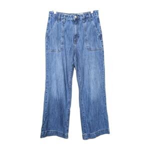 UNIVERSAL THREAD Medium Wash High Rise Wide Leg Jeans Cotton Rigid Women's 10